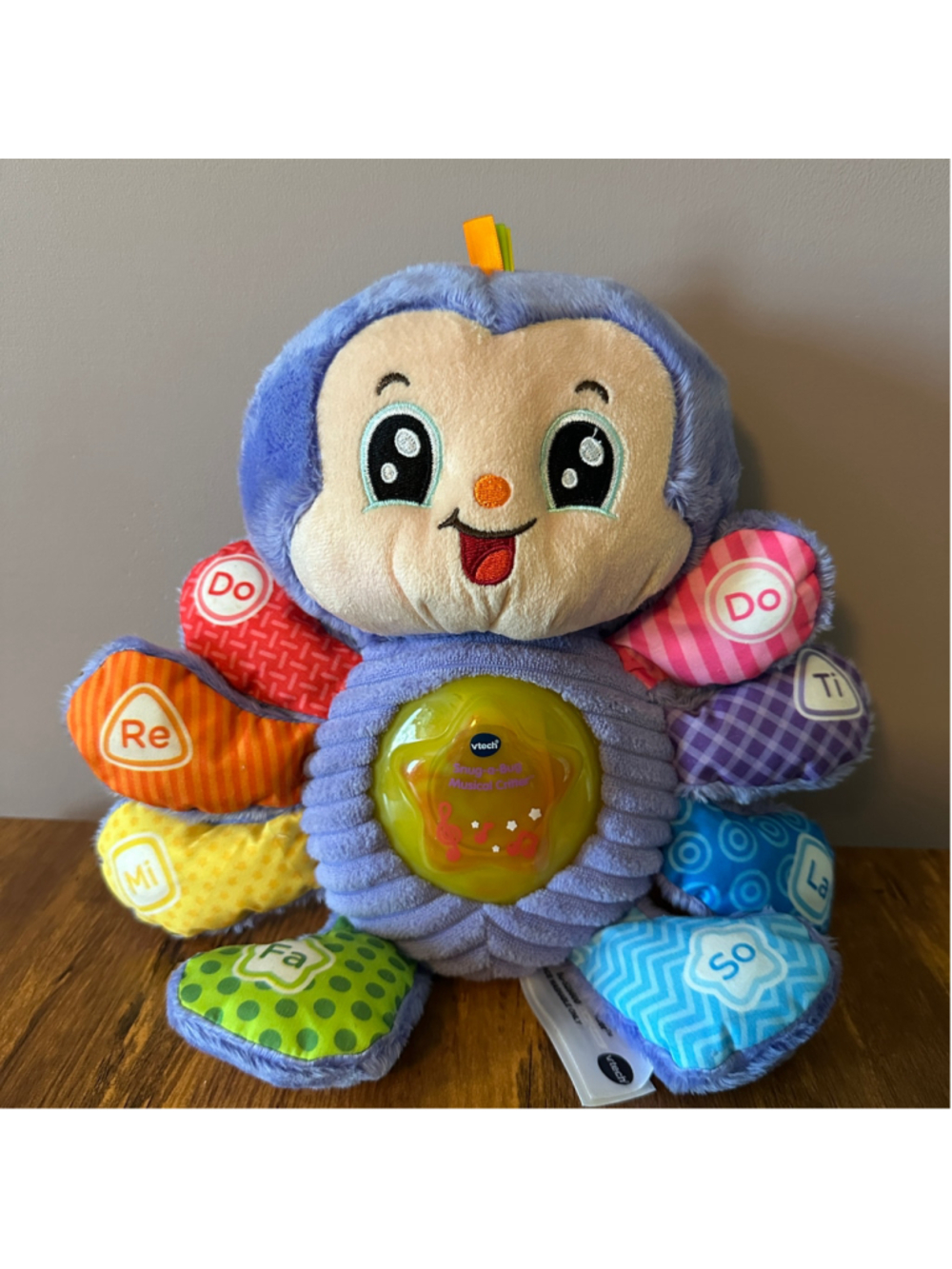 VTech Snug-a-Bug Musical Critter Purple 80-528600 Baby Learning Toy Light Up